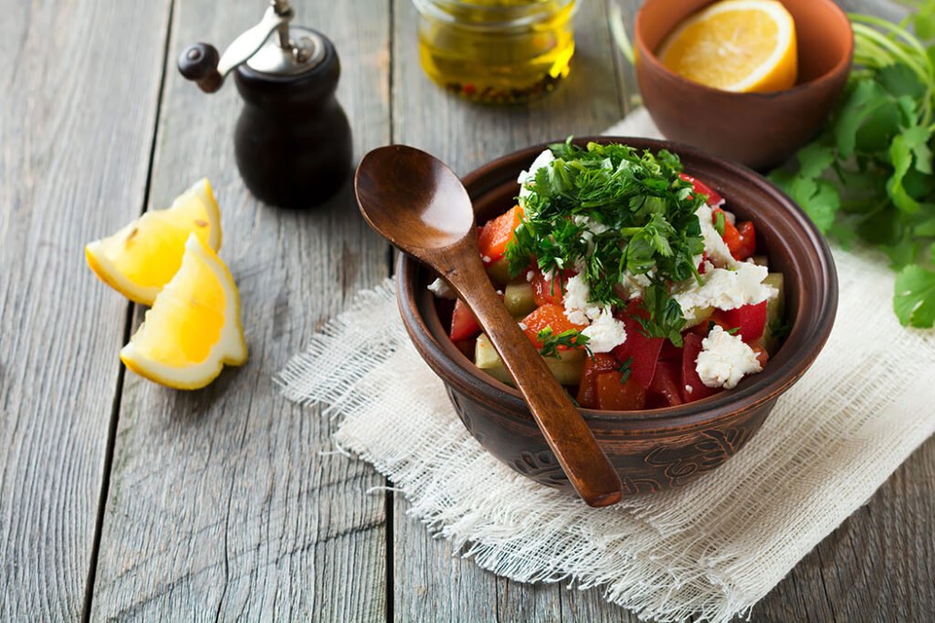 Shopska Salata Bulgarian summer salad